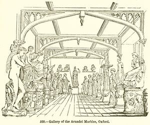 Arundel Mermerleri Galerisi, Oxford (gravür) by English School
