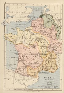 Gallia, Roma Dönemi (renkli lito) by English School
