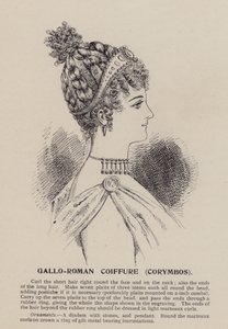 Gallo-Roman Kuaför, Corymbos (gravür) by English School