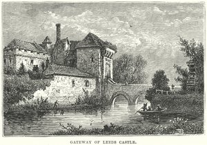 Leeds Kalesi Geçidi (gravür) by English School
