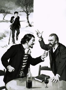 Gauguin ve Van Gogh tartışıyor by English School