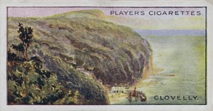 İngiliz Manzarasının Mücevherleri: Clovelly (renkli lito) by English School