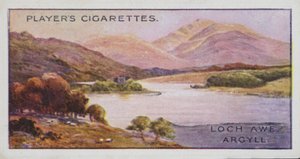 İngiliz Manzarasının Mücevherleri: Loch Awe, Argyll (renkli lito) by English School