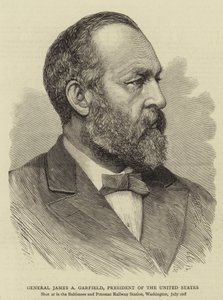 General James A Garfield, Amerika Birleşik Devletleri Başkanı (Gravür) by English School