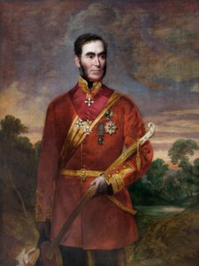 General Sir Richard Dacres (tuval üzerine yağlı boya) by English School