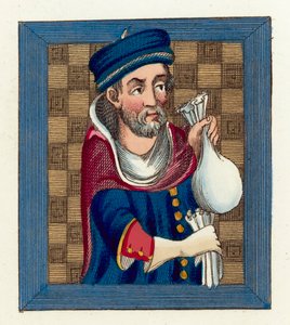 Geoffry De Lucy (renkli gravür) by English School