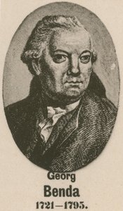 Georg Benda (gravür) by English School