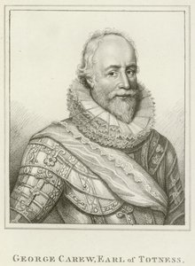 George Carew, Totness Kontu (gravür) by English School