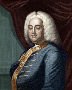 Thomson tarafından oyulmuş George Frederic Handel, (daha sonra renklendirme)
