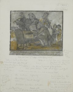 George Frideric Handel, Johann Sebastian Bach, Giuseppe Tartini, Johann Joachim Quantz, Christoph Gluck, Nicolo Jomelli, c.1750 (el renkli gravür) by English School