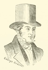 George Hudson, Demiryolu Kralı (gravür) by English School