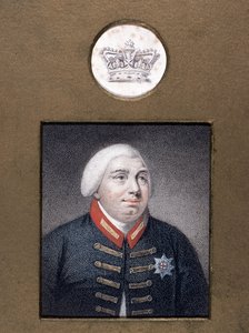 George III (1738-1820), Windsor Üniforma, c.1790 (renkli noktalı gravür) by English School