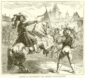 Frundsberg'li George ve Alman Landsknechte by English School