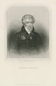 Georges Cuvier, Fransız doğa bilimci ve zoolog (gravür) by English School