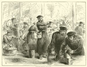 Yemek dağıtan Almanlar, Ocak 1871 by English School