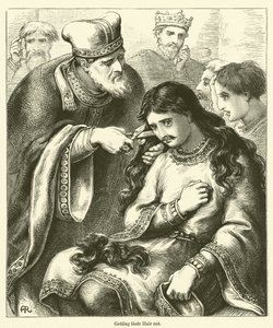 Saçlarını kestirmek (gravür) by English School
