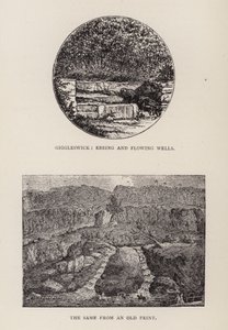 Giggleswick, Ebbing ve akan kuyular (gravür) by English School