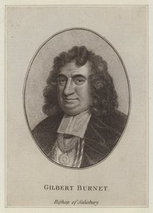 Gilbert Burnet, Salisbury Piskoposu, yazar ve tarihçi (gravür) by English School