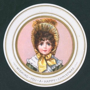 Bonnet, Noel Kartı giyen kız by English School