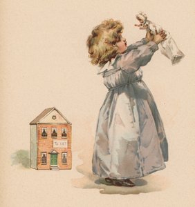 Bebekli kız (chromolitho) by English School