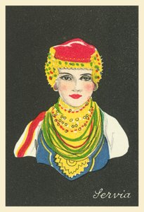 Birçok Ülkenin Kızları: Servia (renkli taş baskı) by English School