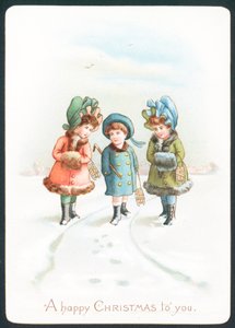 Karda yürüyen kızlar, Noel Kartı by English School
