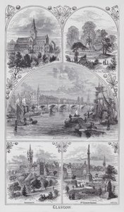 Glasgow (gravür) by English School