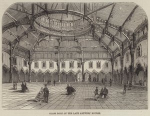 Anvers Borsasının Cam Çatısı (gravür) by English School
