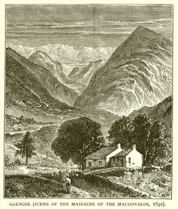 Glencoe (Macdonalds Katliamı Sahnesi, 1692) by English School