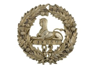 Glengarry rozeti, c.1874-81 (beyaz metal) by English School