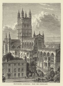 kuzey-doğudan Gloucester Katedrali, by English School