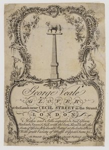 Glovers, George Veale, ticaret kartı by English School