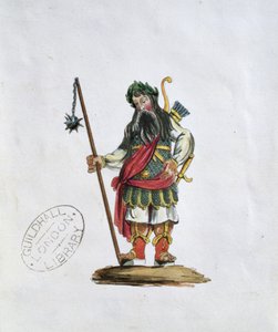 Gog, efsanevi devlerin Guildhall heykellerinden birinin çizimi (ayrıca bkz. 106546) by English School