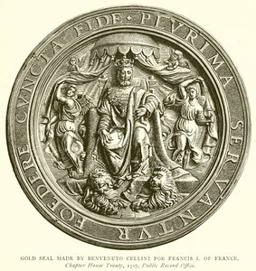 Fransa Kralı I. Francis için Benvenuto Cellini tarafından yapılan Altın Mühür by English School