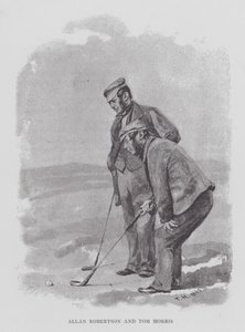 Golf: Allan Robertson ve Tom Morris (taş) by English School