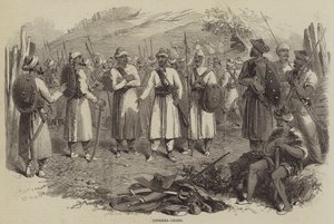 Goorkha Chiefs (gravür) by English School