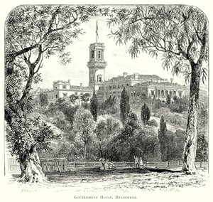 Hükümet Binası, Melbourne (gravür) by English School