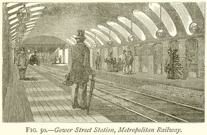 Gower Street İstasyonu, Metropolitan Demiryolu by English School