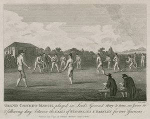 Lords Ground, Marylebone, Londra'da oynanan büyük kriket maçı by English School