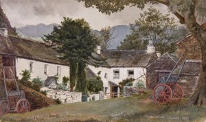 Sands üzerinde Grange: ?Wilson?s? Çiftlik, Lindale, 1875 by English School