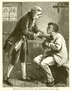 Granville Sharp, Kötü Muamele Edilen Köleye acıyor, 1703 by English School