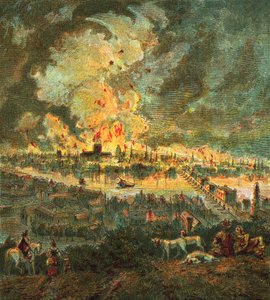 Büyük Londra Yangını (1666) by English School