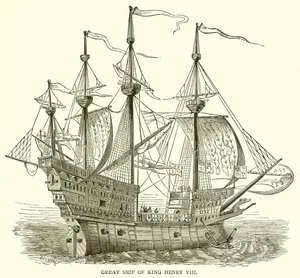 Kral Henry VIII'in Büyük Gemisi by English School
