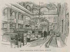 Büyük Sinagog, Dukes Place, Aldgate, Londra by English School