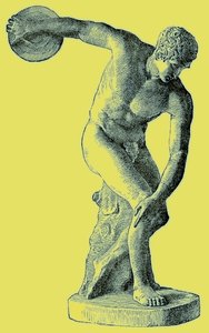 Diski fırlatan Yunan atlet, Edward Ollier tarafından Cassells Illustrated Universal History