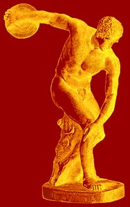 Diski fırlatan Yunan atlet, Edward Ollier tarafından Cassells Illustrated Universal History