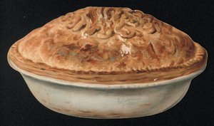 Pasta şeklinde tebrik kartı. (kromolito) by English School