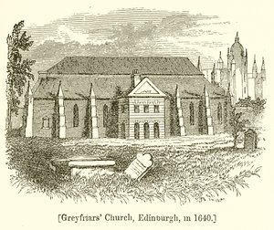 Greyfriars Kilisesi, Edinburgh, 1640 by English School