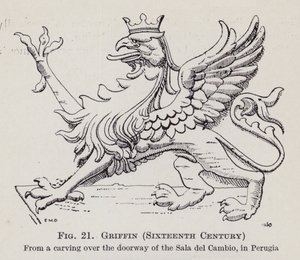 Griffin, Onaltıncı Yüzyıl (lito) by English School