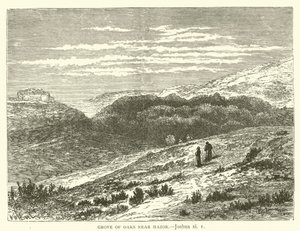 Hazor yakınlarındaki Grove of Oaks, Joshua, xi by English School